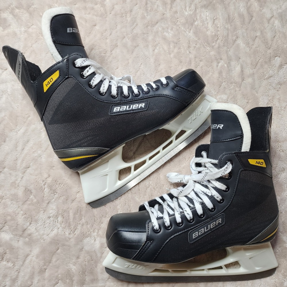 Bauer 140 Supreme Black Hockey Ice Skates Mens US 12.5 Skate Size 11R